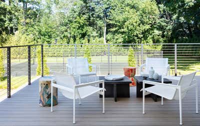  Cottage Family Home Patio and Deck. Scarsdale Pool House by Lucy Harris Studio.