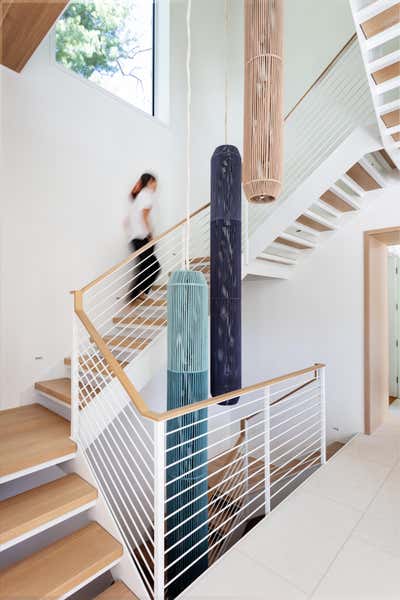  Beach Style Entry and Hall. Scarsdale Pool House by Lucy Harris Studio.