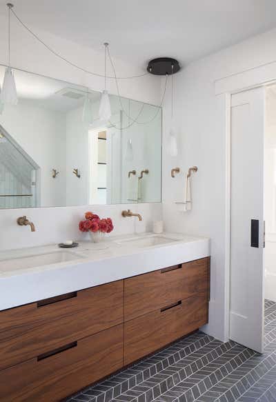  Modern Family Home Bathroom. Los Altos Historical Home by Wit Interiors.