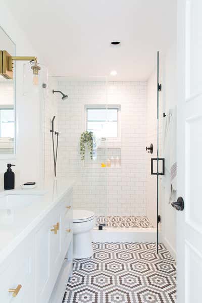  Farmhouse Family Home Bathroom. Calistoga Vacation Home by Wit Interiors.