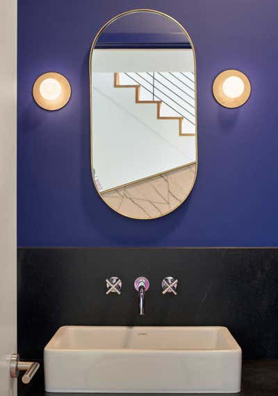 Contemporary Bathroom. No Ordinary Blue by alisondamonte.