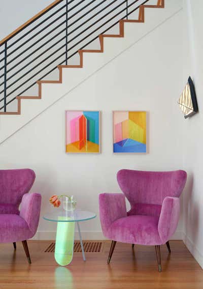 Contemporary Living Room. No Ordinary Blue by alisondamonte.