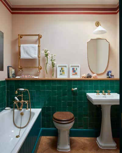  Contemporary Family Home Bathroom. Pied a Terre  by Kate Guinness Design.