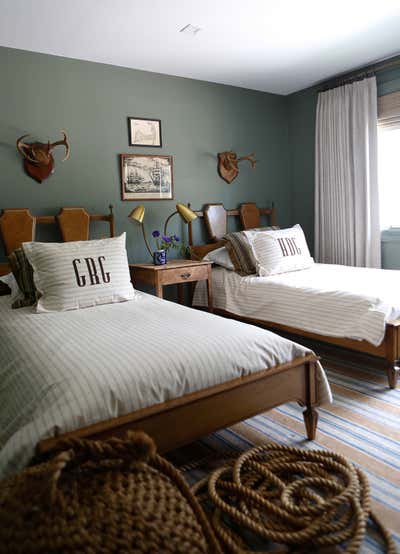  Transitional Beach House Children's Room. Osterville, MA by Jaimie Baird Design.