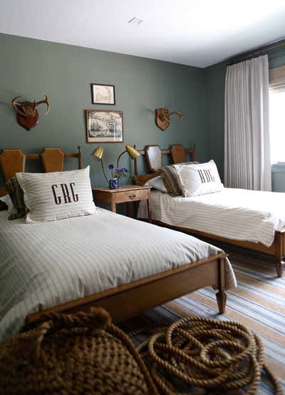  Cottage Beach Style Beach House Children's Room. Osterville, MA by Jaimie Baird Design.