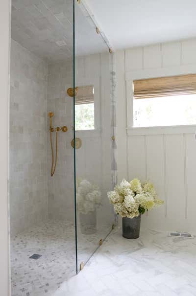  Preppy Bathroom. Osterville, MA by Jaimie Baird Design.