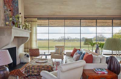 English Country Living Room. The Pavilion by Kate Guinness Design.