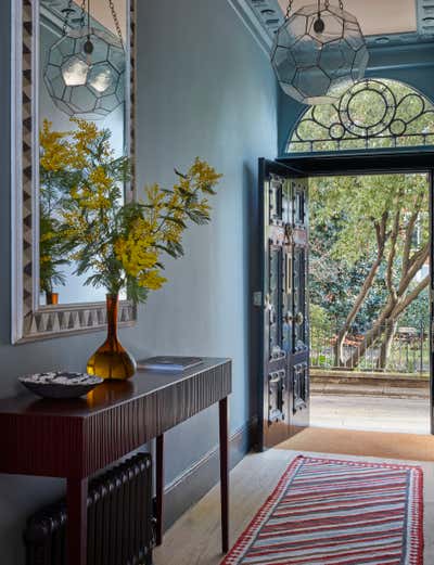 Contemporary Family Home Entry and Hall. Town House by Kate Guinness Design.