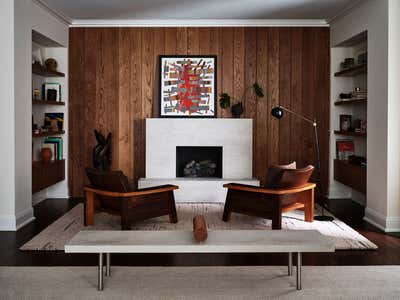  Mid-Century Modern Family Home Living Room. LAKESHORE by Sarah Montgomery Interiors.