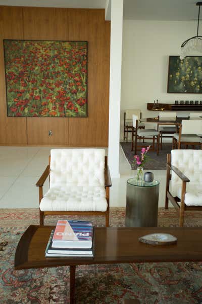 Mid-Century Modern Living Room. Trousdale I by Elizabeth Law Design.