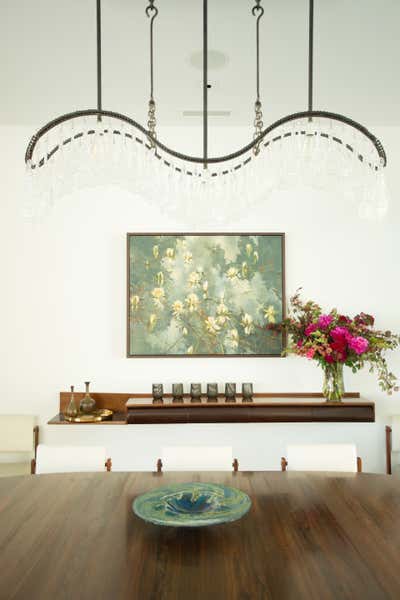  Mid-Century Modern Family Home Dining Room. Trousdale I by Elizabeth Law Design.