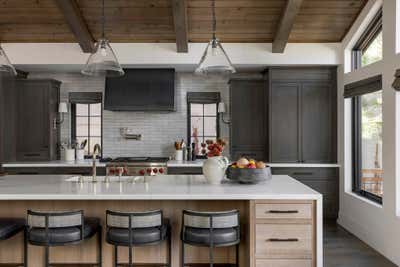  Modern Transitional Kitchen. Truckee Mountain Home Interior Design by Haven Studios.