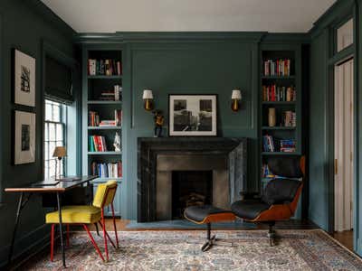 Traditional Family Home Office and Study. Dupont Beaux Arts by Zoe Feldman Design.