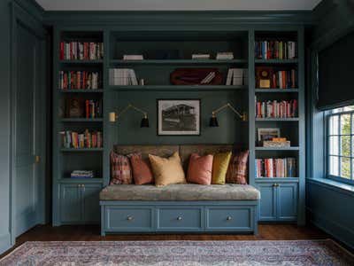  Traditional Modern Family Home Office and Study. Dupont Beaux Arts by Zoe Feldman Design.