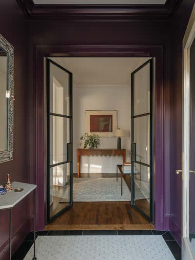  Modern Family Home Entry and Hall. Dupont Beaux Arts by Zoe Feldman Design.