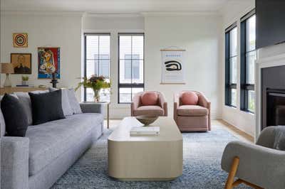  Mid-Century Modern Apartment Living Room. Westchester, NY by Ginger Lemon Indigo - Interior Design.