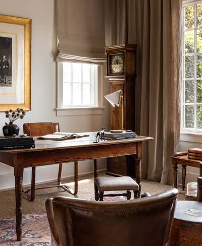  Traditional Country Family Home Office and Study. Chapel by Sean Anderson Design.