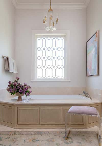 Transitional Family Home Bathroom. Alamo Heights Transitional by Audrey Curl Interiors.
