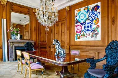  Eclectic Apartment Dining Room. French Residence by Marcelo Lucini Studio.