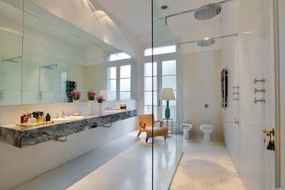  French Mid-Century Modern Bathroom. French Residence by Marcelo Lucini Studio.