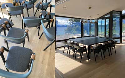  Cottage Scandinavian Vacation Home Dining Room. Private Residence Mountain Retreat by Marcelo Lucini Studio.
