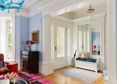  Maximalist Traditional Family Home Entry and Hall. Park Slope Rowhouse by Studio SFW.