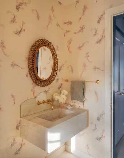 Eclectic Beach House Bathroom. Shore House by Studio DB.