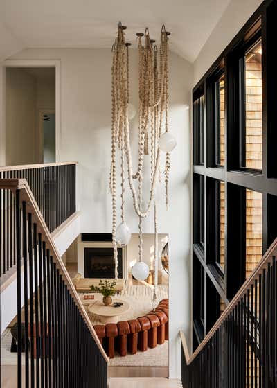  Beach House Entry and Hall. Sag Harbor Modern by Jessica Gersten Interiors.