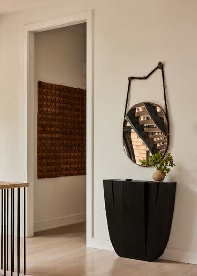 Modern Beach House Entry and Hall. Sag Harbor Modern by Jessica Gersten Interiors.