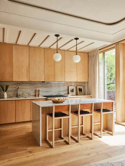  Modern Family Home Kitchen. Brooklyn Brownstone by Jessica Gersten Interiors.