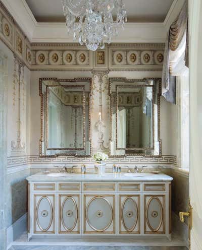  Hollywood Regency Mediterranean Bathroom. Dubai Villa by Ruben Marquez LLC.