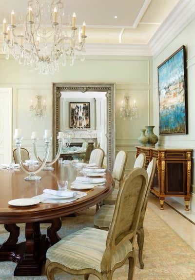  Hollywood Regency French Dining Room. Dubai Villa by Ruben Marquez LLC.