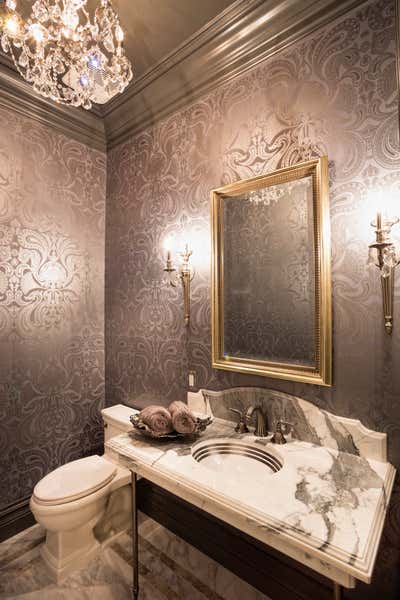  French Bathroom. Beverly Hills Glamour by Ruben Marquez LLC.