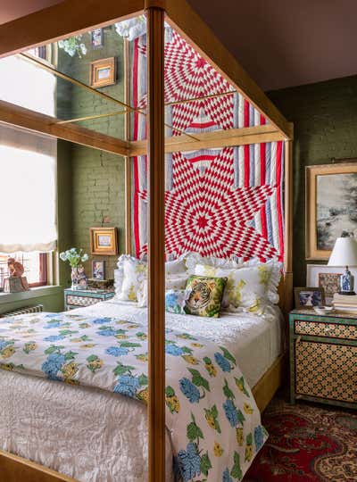  Maximalist Cottage Apartment Bedroom. Cobble Hill Apartment by Studio SFW.