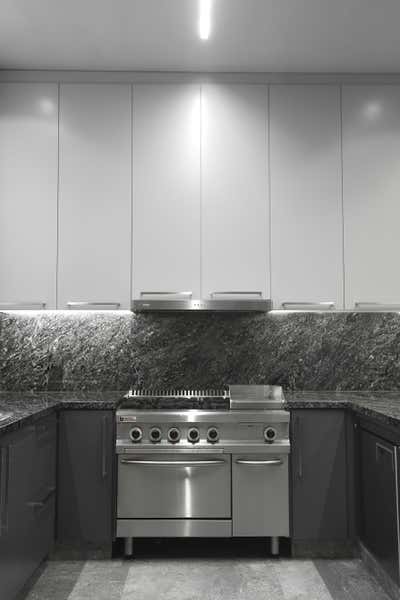  Industrial Minimalist Apartment Kitchen. Private French Modern Resindece by Marcelo Lucini Studio.