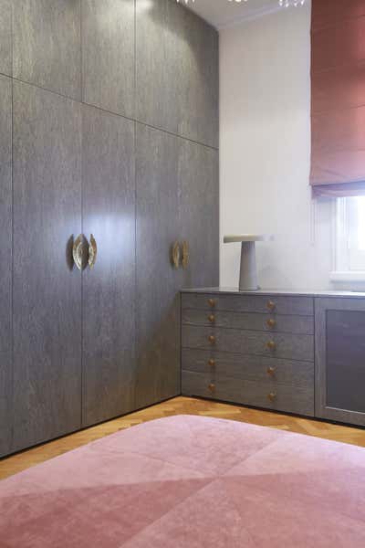  Art Deco Mid-Century Modern Apartment Storage Room and Closet. Private French Modern Resindece by Marcelo Lucini Studio.