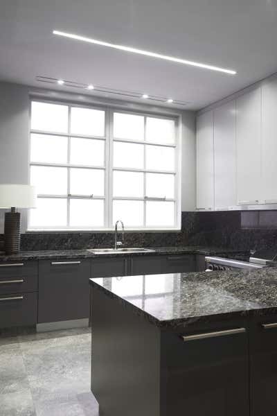  Industrial Minimalist Apartment Kitchen. Private French Modern Resindece by Marcelo Lucini Studio.