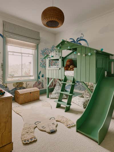  Transitional Tropical Family Home Children's Room. Queens Park II by Studio Duggan.