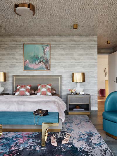  Art Deco Maximalist Beach House Bedroom. Lurline Bay House by Greg Natale.