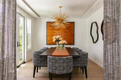  Eclectic Hollywood Regency Beach House Dining Room. SoCal Living by Mehditash Design LLC.