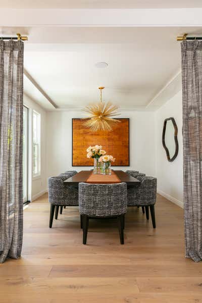  Maximalist Hollywood Regency Beach House Dining Room. SoCal Living by Mehditash Design LLC.