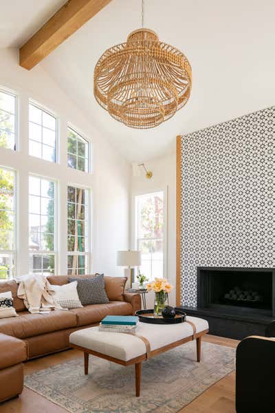  Eclectic Beach House Living Room. SoCal Living by Mehditash Design LLC.