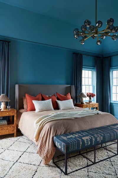  Transitional Family Home Bedroom. Larchmont by Rachel Sloane Interiors.