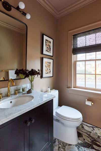  Transitional Family Home Bathroom. Larchmont by Rachel Sloane Interiors.