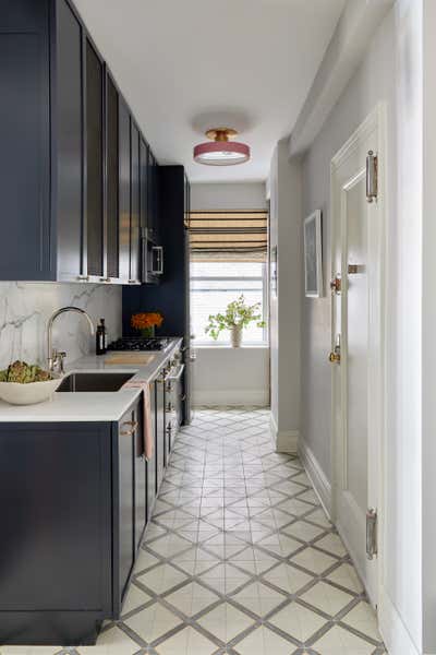 Transitional Apartment Kitchen. Gramercy by Rachel Sloane Interiors.