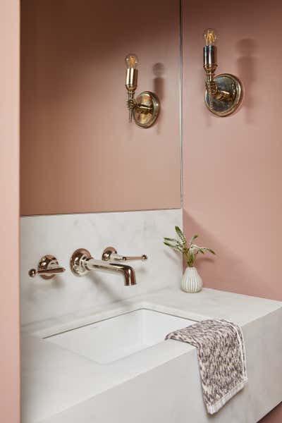 Transitional Apartment Bathroom. Gramercy by Rachel Sloane Interiors.