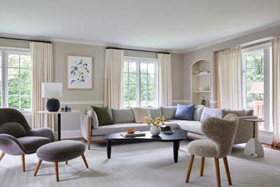  Transitional Family Home Living Room. Scarsdale II by Rachel Sloane Interiors.