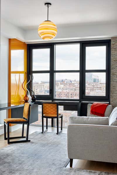 Contemporary Office and Study. Manhattan Penthouse by Method + Moxie.