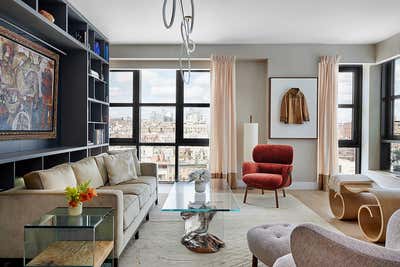 Contemporary Living Room. Manhattan Penthouse by Method + Moxie.