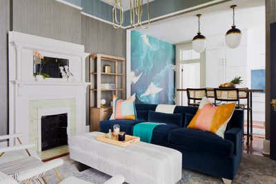  Eclectic Transitional Vacation Home Living Room. Exposition Blvd by Eclectic Home.